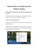 Giúp bạn kiểm tra cấu hình máy tính Windows dễ dàng potx