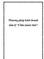 Phương pháp kinh doanh tâm lý “Chín mươi chín” doc