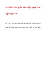 10 bước đơn giản cho một ngày làm việc tuyệt vời doc