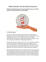 Mobile marketing: Thu nhỏ thế giới trong bàn tay pptx