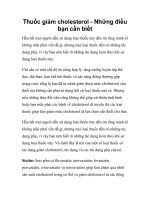 Thuốc giảm cholesterol - Những điều bạn cần biết docx