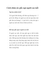 Cách chăm sóc giấc ngủ người cao tuổi pptx