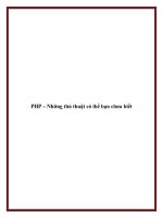 PHP – Những thủ thuật có thể bạn chưa biết potx