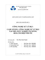 đề tài  công nghệ xử lý bụi tại nhà máy nghiền xi măng holcim hiệp phước