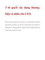 5 bí quyết xây dựng thương hiệu cá nhân cho CEO. ppt