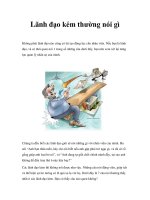 Lãnh đạo kém thường nói gì pot