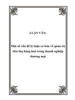 LUẬN VĂN: Một số vấn đề lý luận cơ bản về quản trị tiêu thụ hàng hoá trong doanh nghiệp thương mại potx