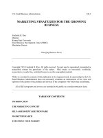 MARKETING STRATEGIES FOR THE GROWING BUSINESS Frederick H doc