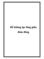 Để không lạc lõng giữa đám đông docx