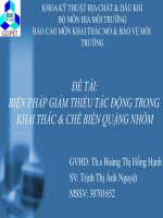 Báo cáo khai thác mỏ bảo vệ môi trường doc