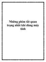 Những phím tắt quan trọng nhất khi dùng máy tính. potx