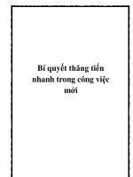 Bí quyết thăng tiến nhanh trong công việc mớ doc