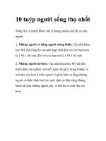 10 tuýp người sống thọ nhất pptx