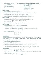 ĐỀ THI ĐẠI HỌC MÔN TOÁN NĂM 2014