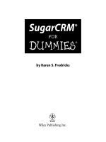 SugarCRM® FOR DUMmIES docx