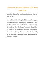 Cách tắt hệ điều hành Windows 8 khi không có nút Start pdf