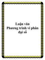 Luận văn Phương trình vi phân đại số potx