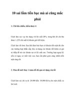 10 sai lầm tiền bạc mà ai cũng mắc phải docx
