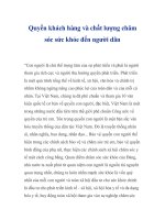 Quyền khách hàng và chất lượng chăm sóc sức khỏe đến người dân pot