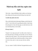 Mách mẹ bầu cách hay ngừa cảm lạnh docx