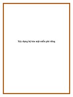 Xây dựng bộ bảo mật miễn phí riêng doc