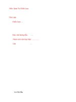 Môn Quản Trị Chiến Lược pptx