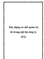 Xây dựng cơ chế quản trị từ trong nội bộ công ty (P.2) doc