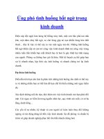 Ứng phó tình huống bất ngờ trong kinh doanh potx