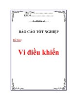 báo cáo tốt nghiệp  vi điều khiển