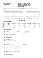 Đề thi học kì 2 môn Xác suất thống kê năm 2008 -2009 trường đại học Cần Thơ pptx