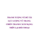 TRANH TƯỢNG VỀ ĐỀ TÀI LỰC LƯỢNG VŨ TRANGCHIẾN TRANH CÁCH MẠNG: NHÌN LẠI-ĐỐI THOẠI potx