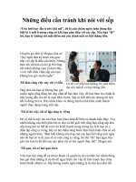 Những điều cần tránh khi nói với sếp pdf