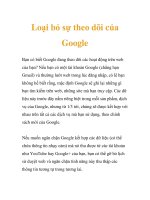 Loại bỏ sự theo dõi của Google ppt