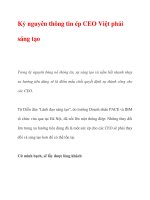 Kỷ nguyên thông tin ép CEO Việt phải sáng pot