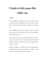5 bệnh có liên quan đến chiều cao doc