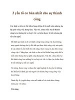 3 yếu tố cơ bản nhất cho sự thành công ppt