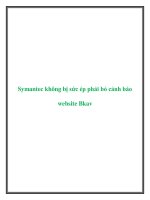 Symantec không bị sức ép phải bỏ cảnh báo website Bkav pot