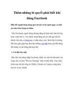 Thêm những bí quyết phải biết khi dùng Facebook pptx