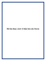 Đã tìm được cách vô hiệu hóa sâu Storm potx