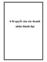 6 bí quyết của các doanh nhân thành đạt ppt