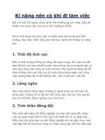 Kĩ năng nên có khi đi làm việc đối với người mới doc