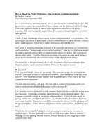 How to Speak So People Will Listen: Tips for better verbal presentations doc