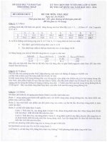 ĐỀ THI HSG HÓA HỌC NĂM 2014