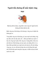 Người tiểu đường dễ mắc bệnh võng mạc pptx