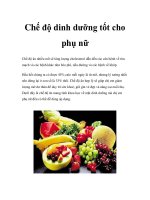 Chế độ dinh dưỡng tốt cho phụ nữ docx