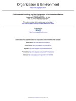 ENVIRONMENTAL SOCIOLOGY AND THE EXPLANATION OF ENVIRONMENTAL REFORM potx