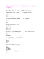 Đề thi môn tiếng Anh kỳ 1: Giải Trần Đại Nghĩa Lần IV năm học 2006 - 2007 pot