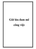 Giữ lửa đam mê công việc potx