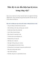 Mức độ và các dấu hiệu bạn bị stress trong công việc?Quản lý stress | Bạn docx