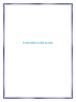 8 cách kiểm tra link an toàn potx